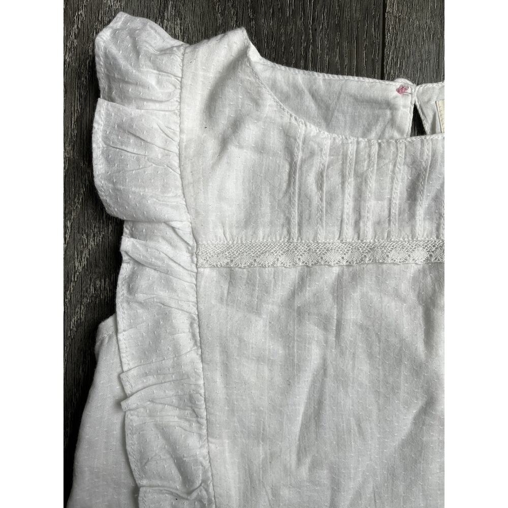 Boden Textured Ruffle Tank White - Picture 2 of 5